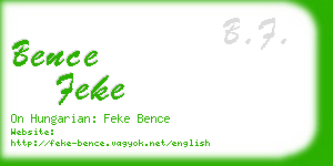 bence feke business card